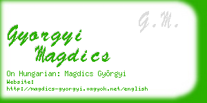 gyorgyi magdics business card
